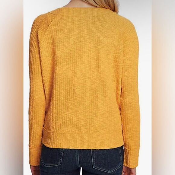 Two by Vince Camuto Ladies' Button Cardigan Size  Mustard Yellow Large NWOT - Picture 6 of 15